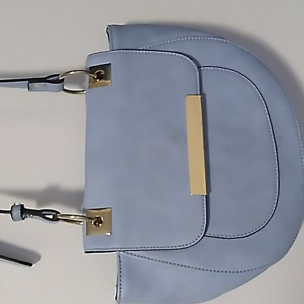 Vintage Blue  Gold Crossbody Fancy Purse